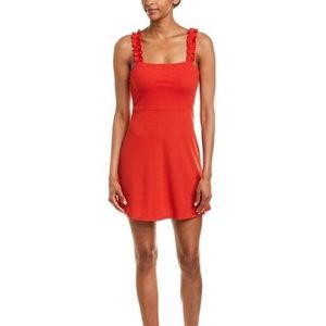 Le Lis Red Ruffle Strap Dress